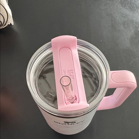 Stanley Marble Pink Tumbler with Handle and Straw - Picture 3 of 5